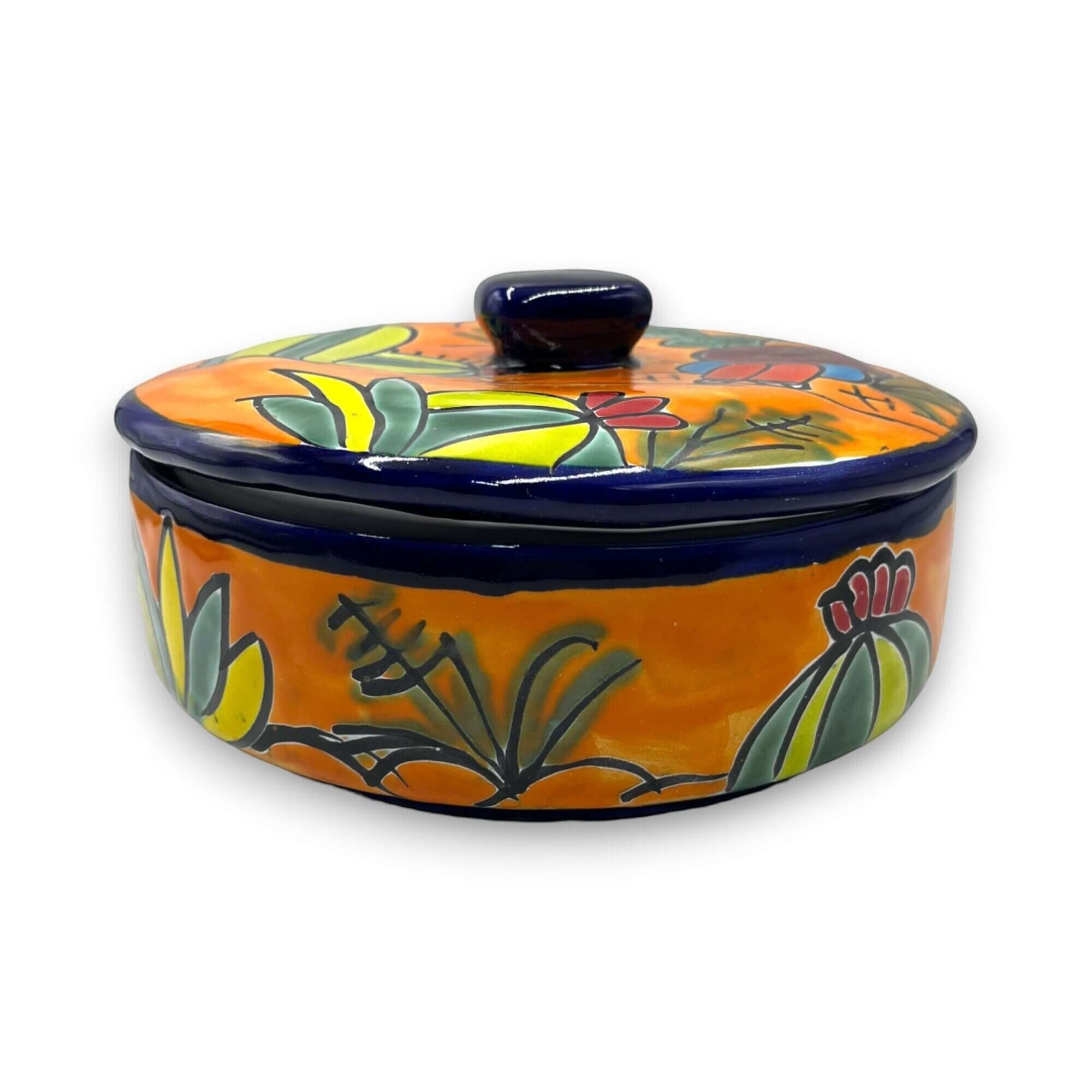 Handmade Talavera Tortilla Warmer | Mexican Sleeping Man Panchito