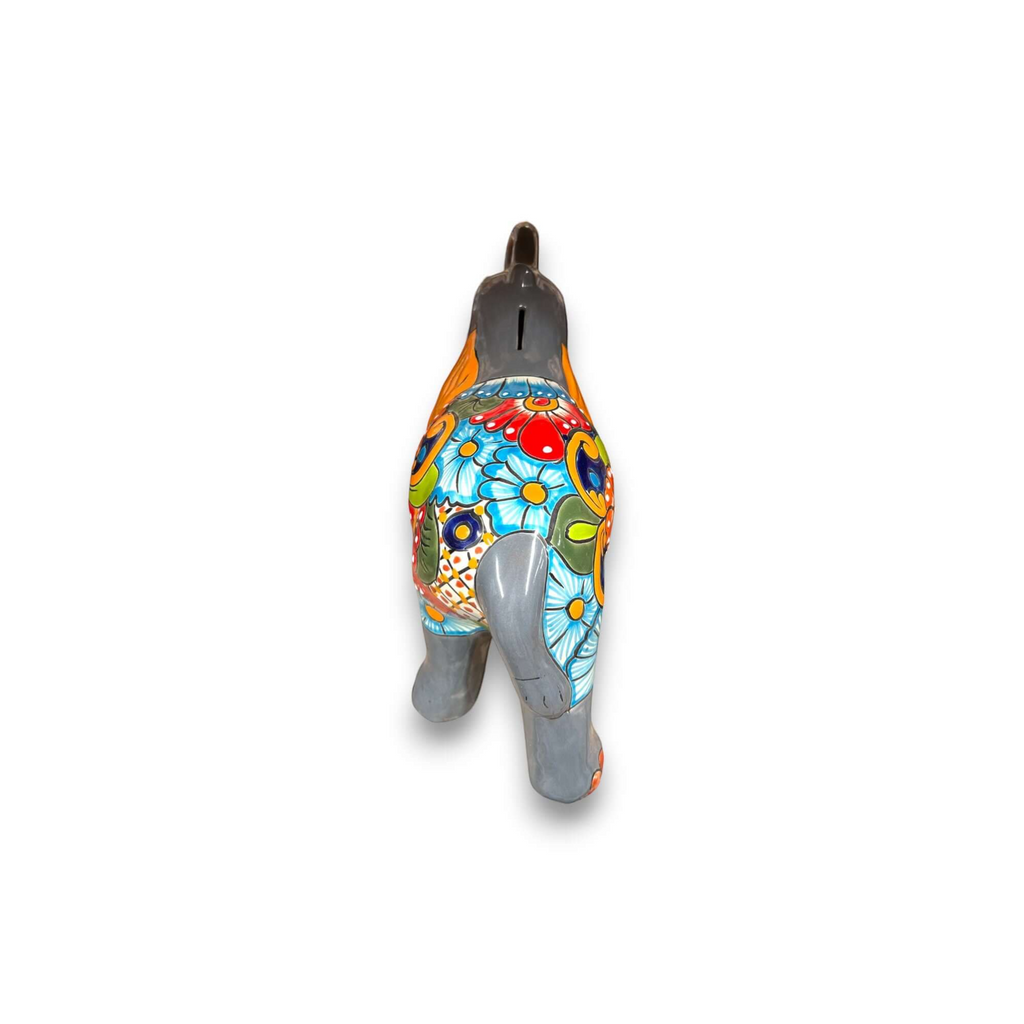 Medium Talavera Elephant Coin Bank | Handmade Piggy Bank