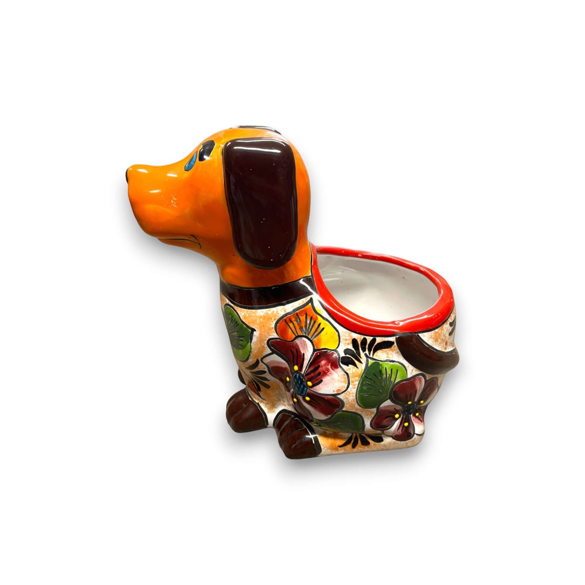 Mexican Handmade Dog Planter | Talavera Dog Planter
