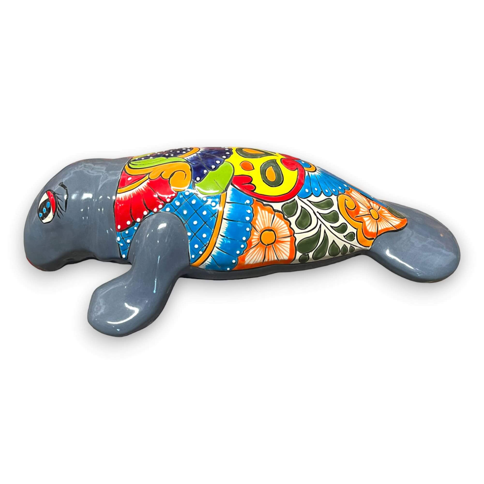 Mexican Handmade Seal Statue | Colorful Talavera Seal