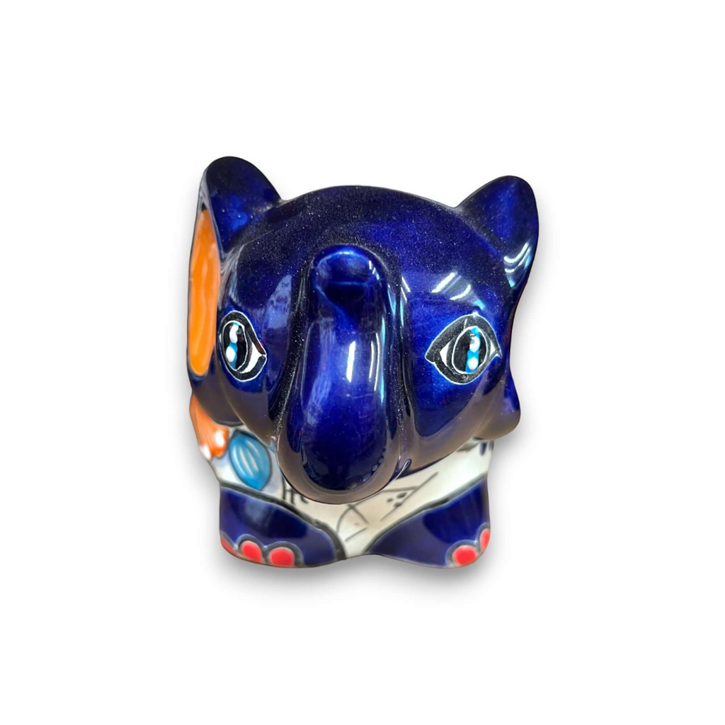 Small Hand-Painted Talavera Elephant Flower Pot | Talavera Planter