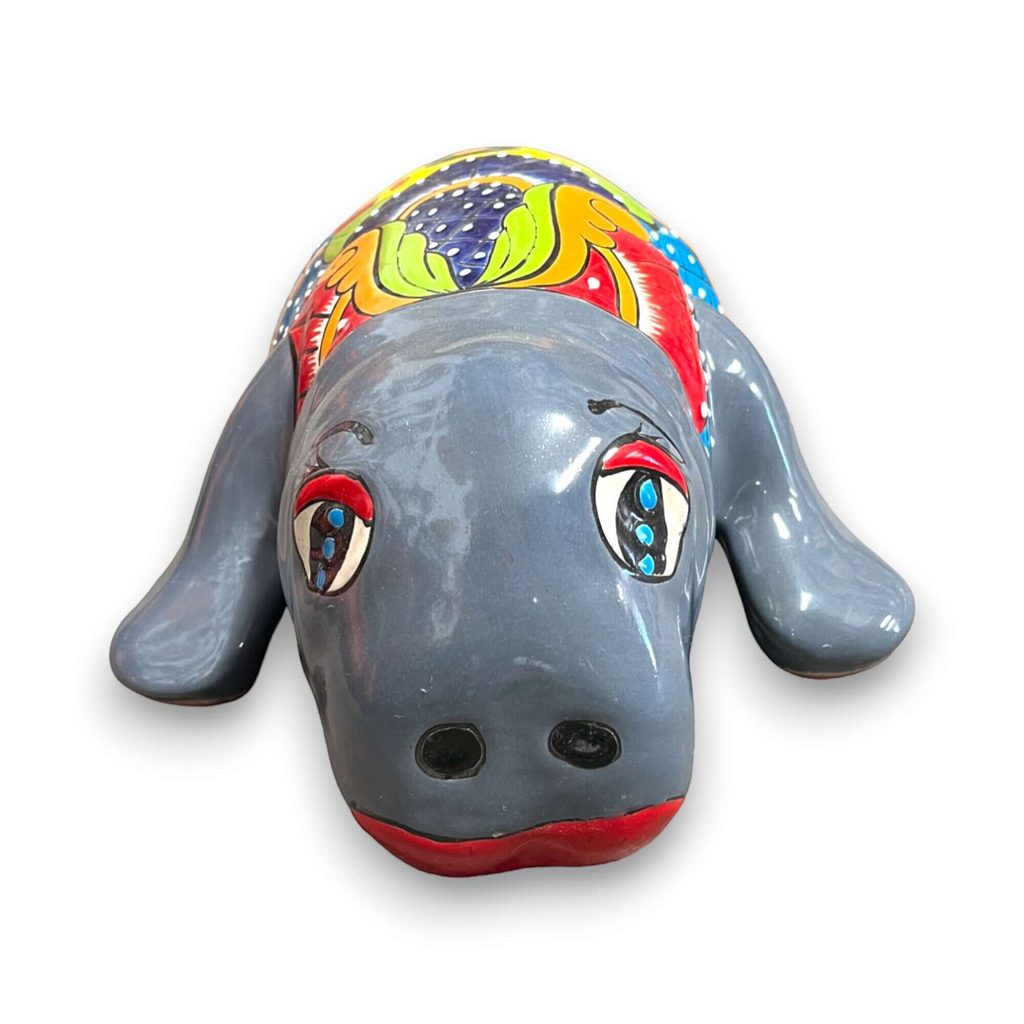Mexican Handmade Seal Statue | Colorful Talavera Seal