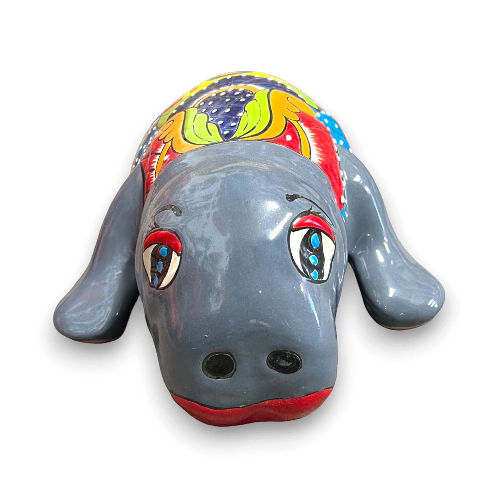 Mexican Handmade Seal Statue | Colorful Talavera Seal