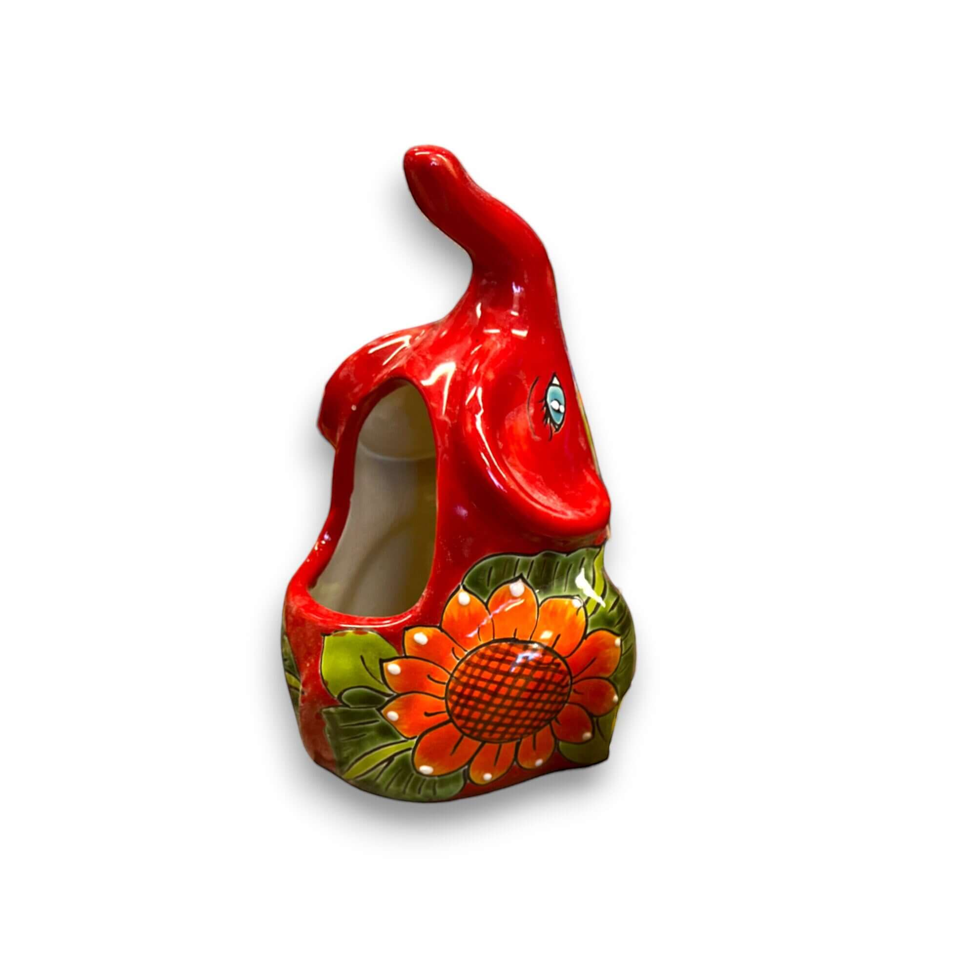 Medium Handmade Talavera Elephant Planter | Colorful Animal Art