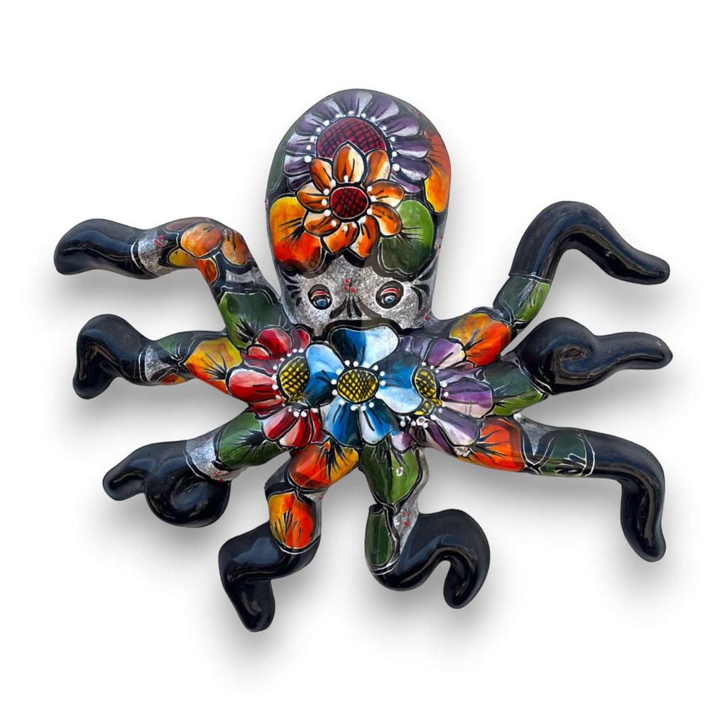 Mexican Handmade Octopus Wall Art | Hand-Painted Talavera
