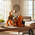 Talavera Hound Dog Statue | Vibrant Mexican Ceramic Art