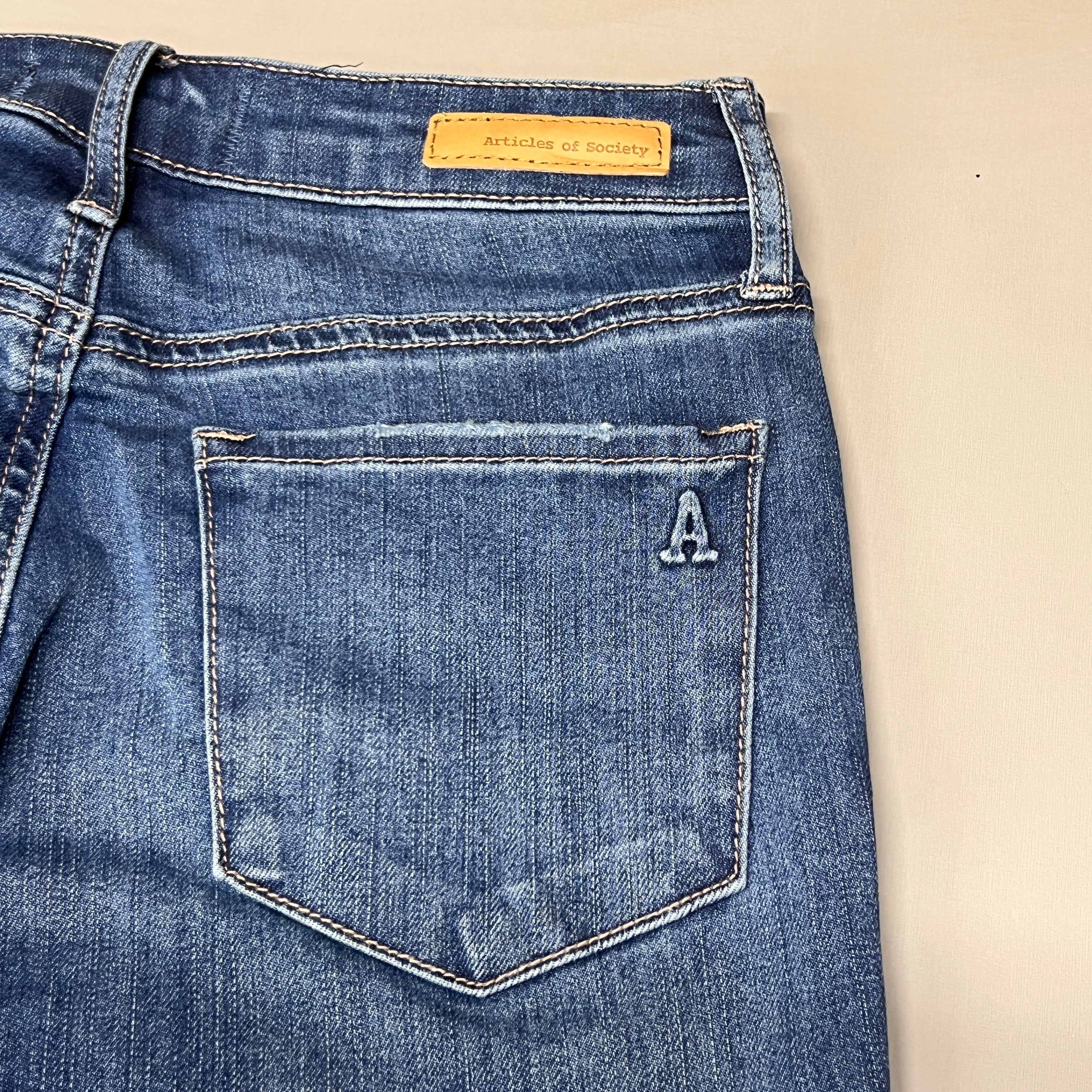 ARTICLES OF SOCIETY Pearl City Denim Jeans Women's Sz 25 Blue 4018PLV-712 (New)