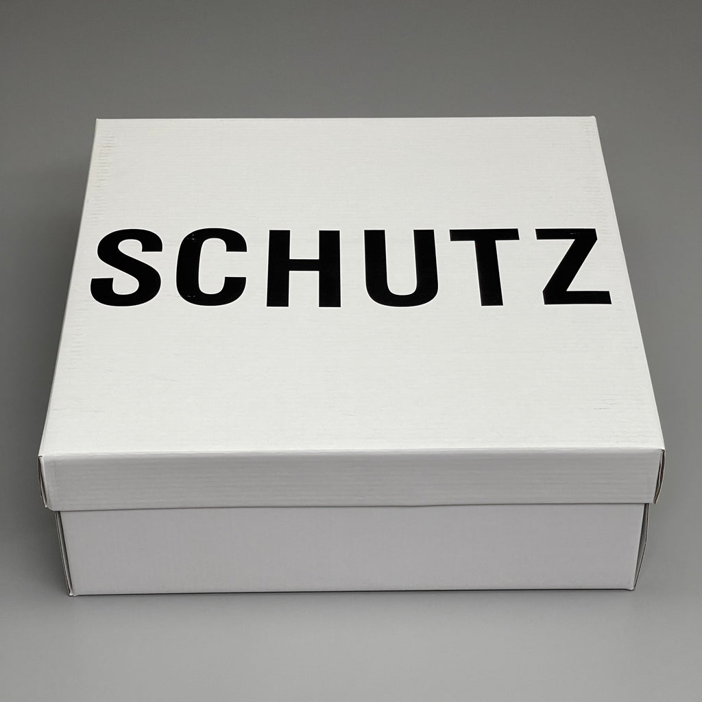 SCHUTZ Keefa Casual Women's Leather Sandal Black Platform 4" Heel Shoes Sz 10.5B (New)