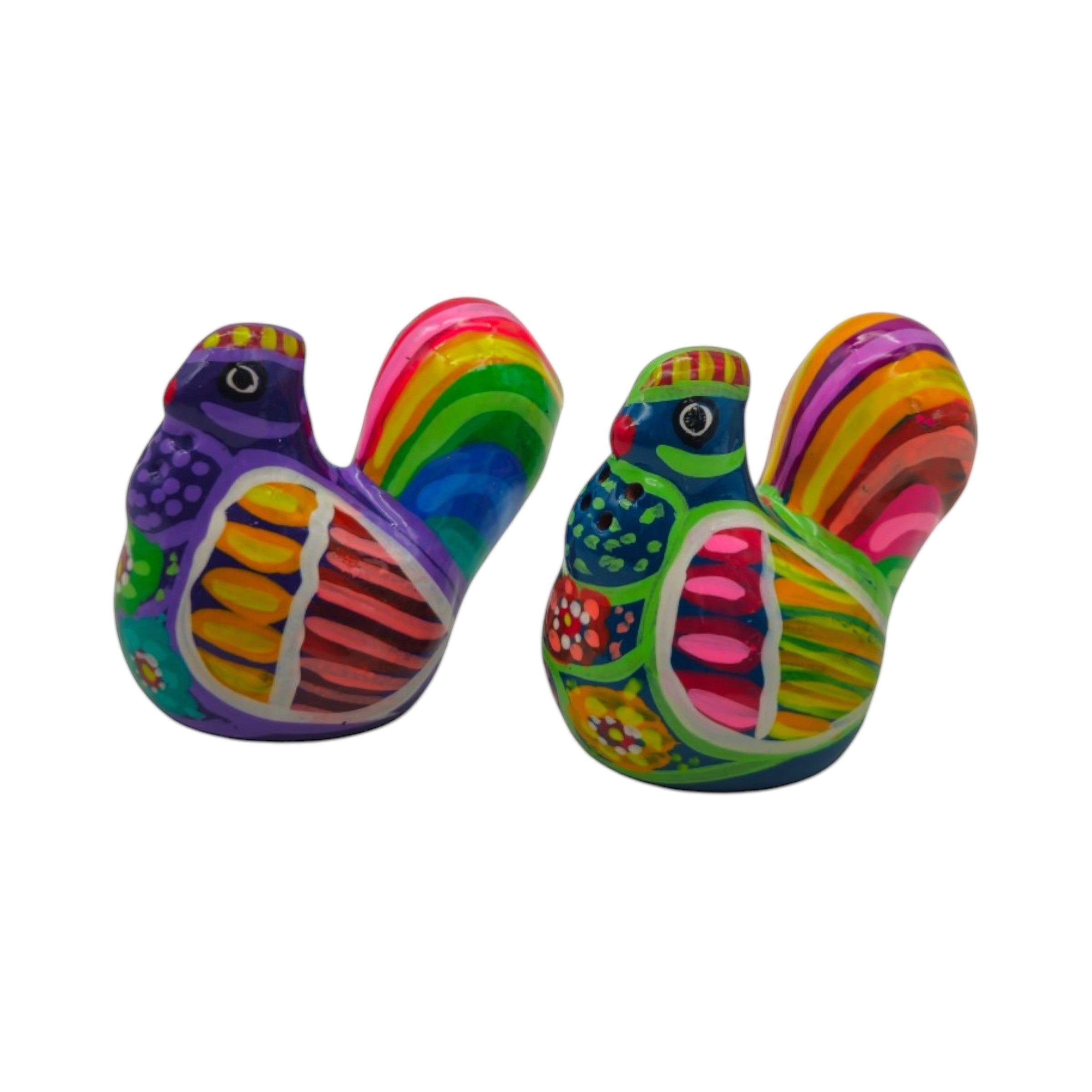 Set of 2 Chicken Salt and Pepper Shakers | Mexican Guerrero Pottery