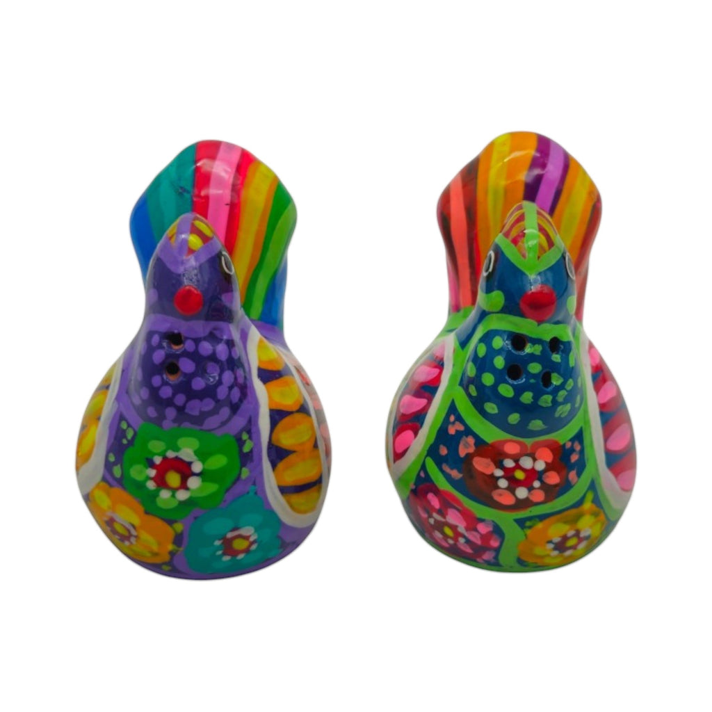 Set of 2 Chicken Salt and Pepper Shakers | Mexican Guerrero Pottery