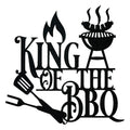 King of the BBQ Sign - Metal BBQ Wall Art | Outdoor Grilling Decor Gift