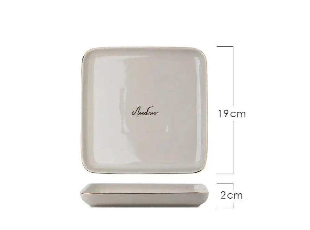 Luxury Pink and Gold Script Ceramic Couple Dinnerware Set