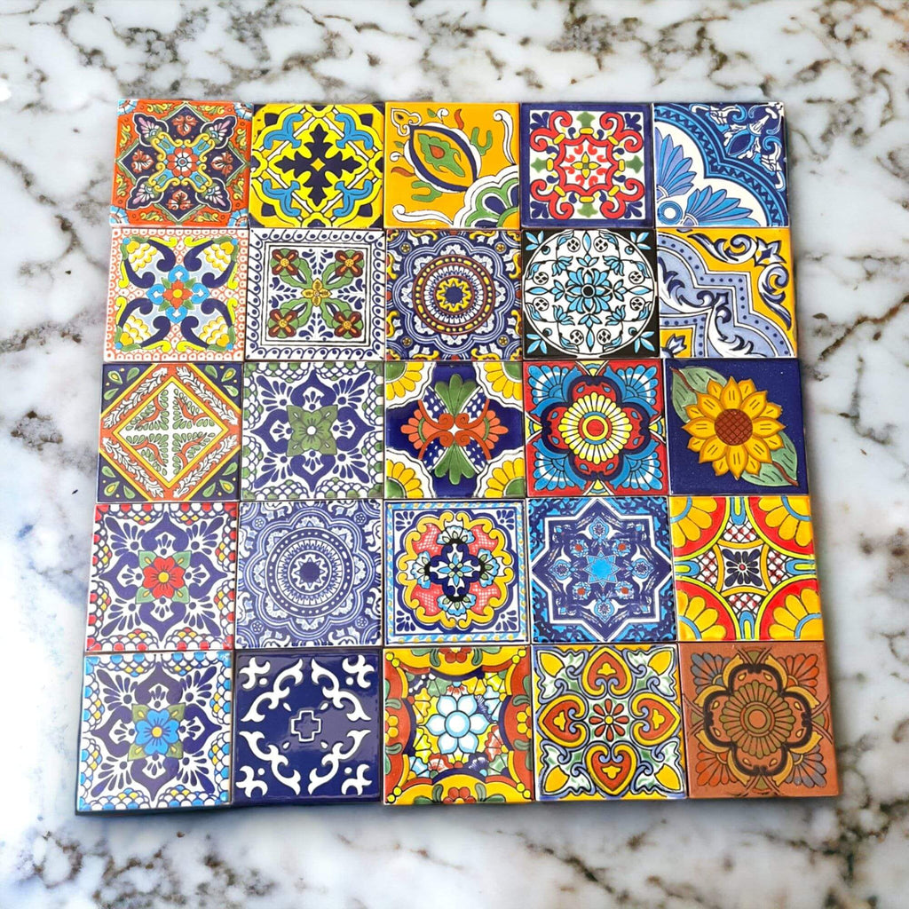 Mexican Talavera Ceramic Tiles | Box of 90 Wholesale