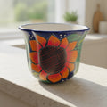 Mexican Talavera Sunflower Pot | Handmade Ceramic Planter