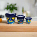 Mini Talavera Flower Pot Set | Colorful Mexican Planters