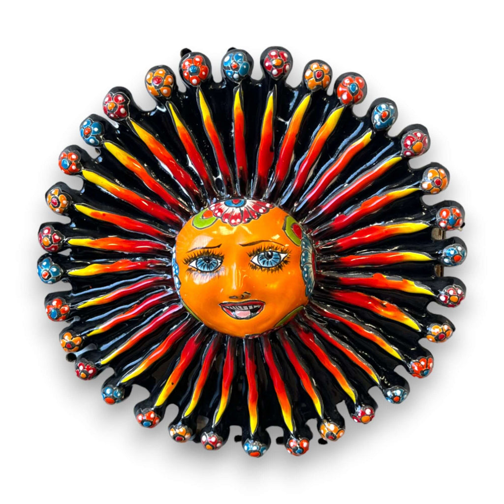Mini Talavera Sun Wall Art | Handmade Mexican Decor