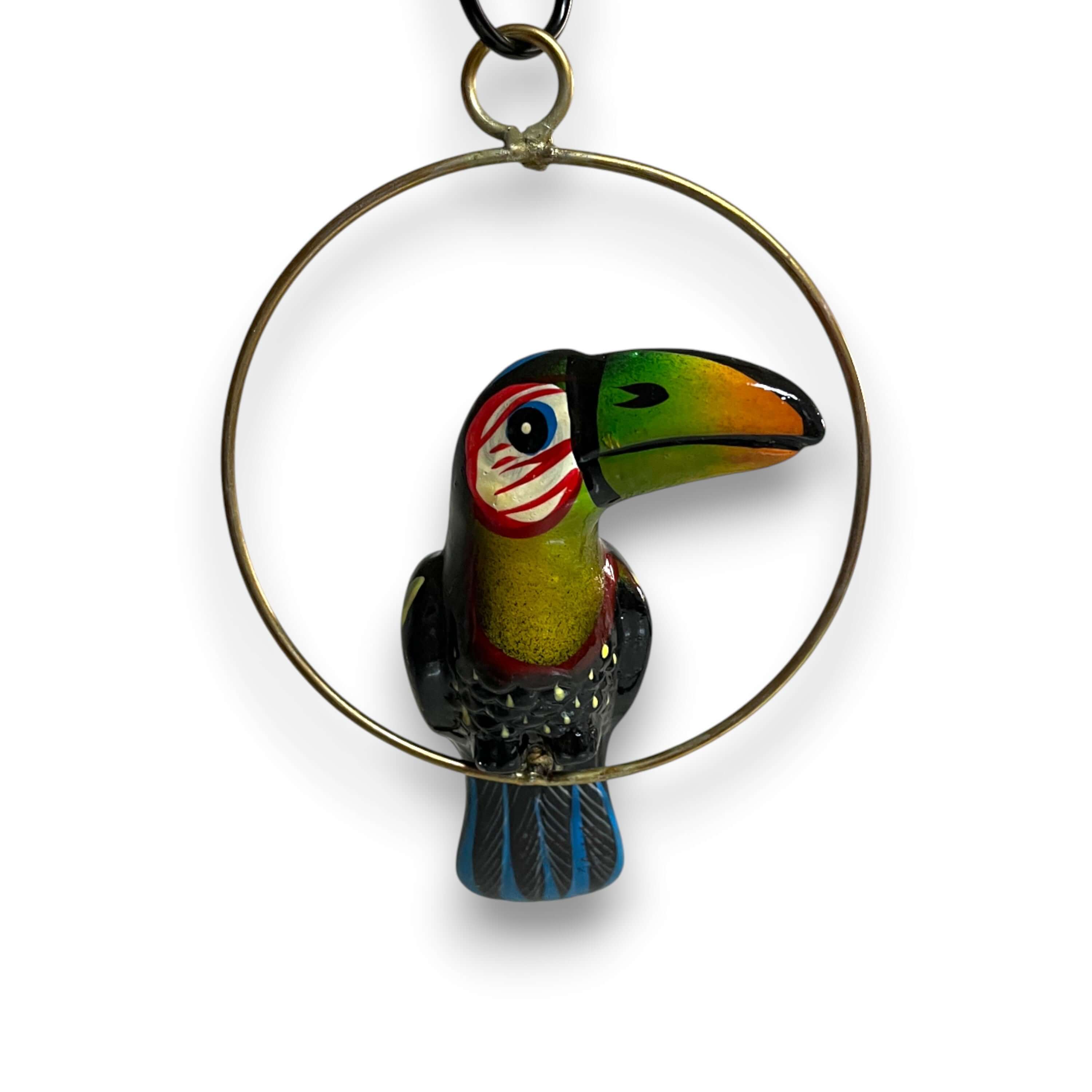 Mini Talavera Toucan | Handmade Hanging Decor
