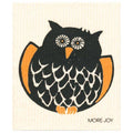 Owl Swedish Dishcloth |  Orange & Black (Fall/Halloween)