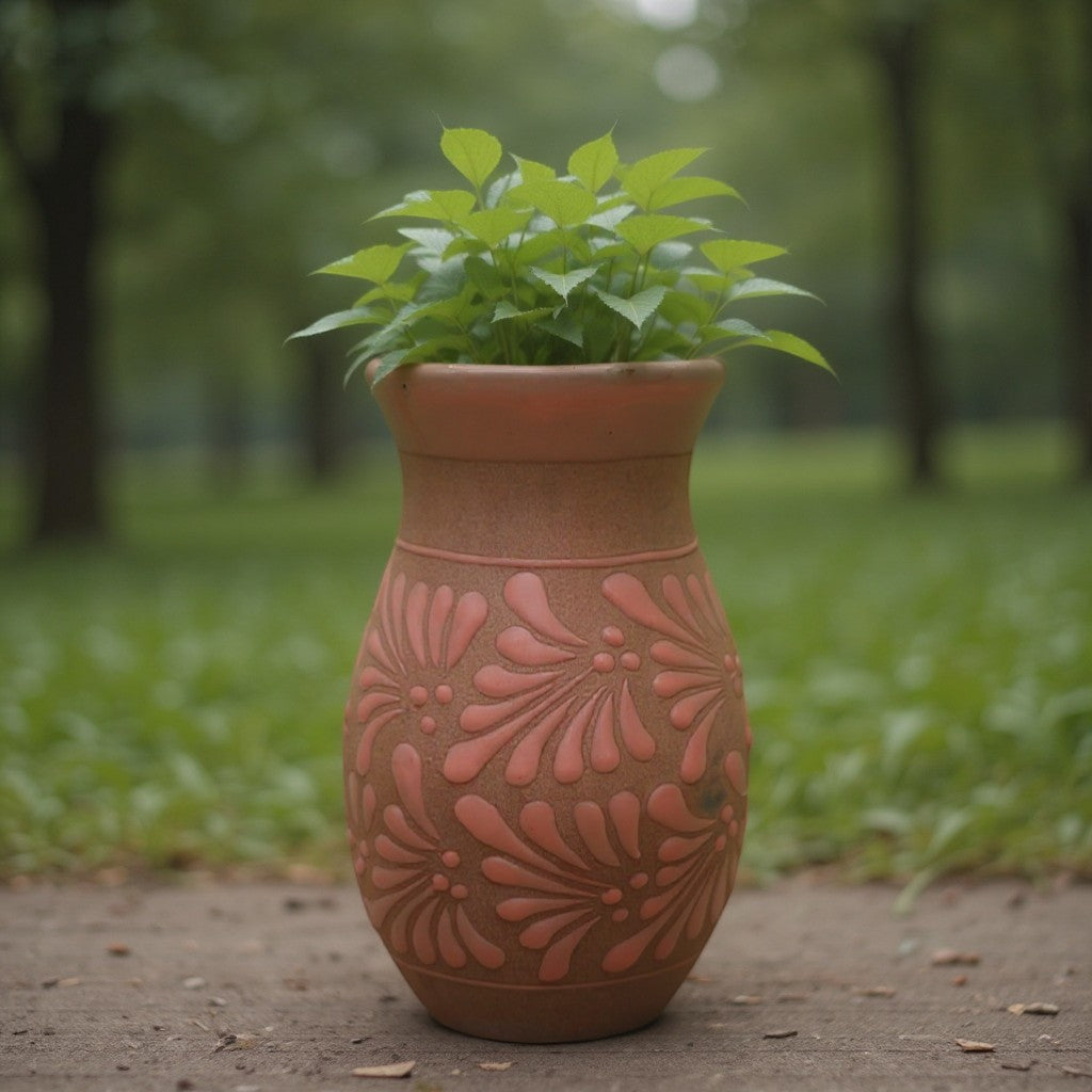 Pink Talavera Vase | Handmade Floral Pottery
