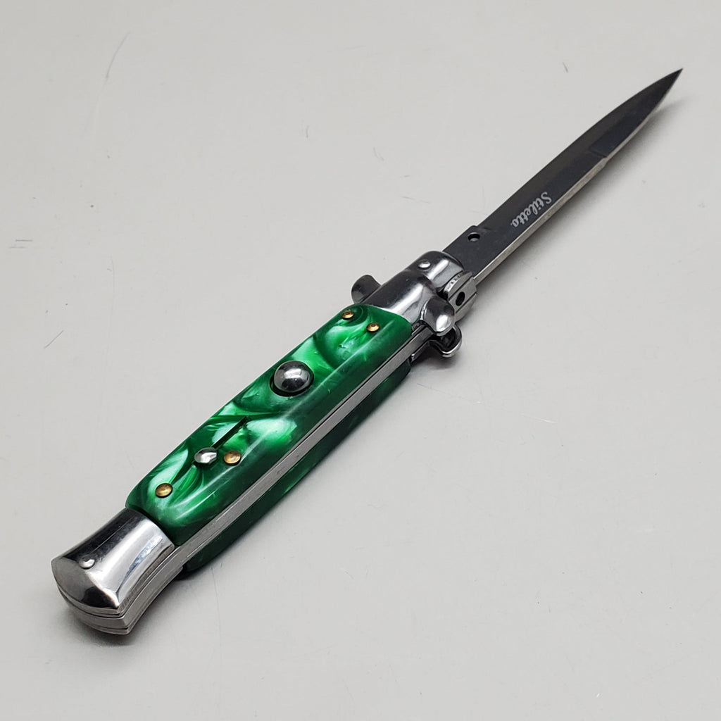 ZA@ ARMED FORCE TACTICAL Hand Crafted OTF Pocket Knife 9" knife 4" blade Green ST-6GN