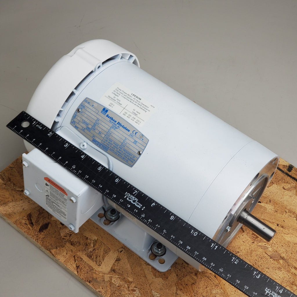 LEESON 3 Phase Continuous Motor 60/50 Hz 5/8" Shaft 2HP White C6T34FK141A