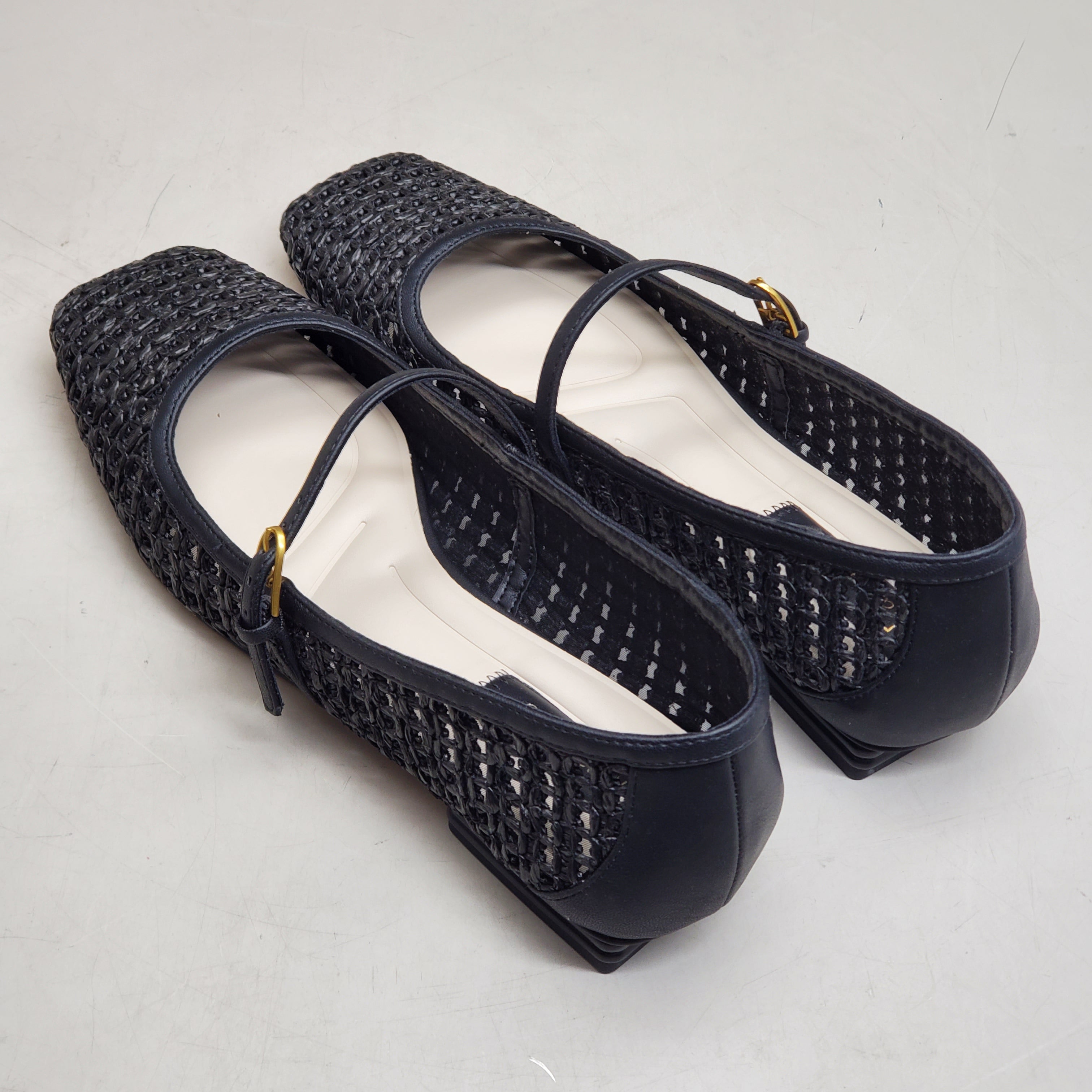 FRANCO SARTO L-Tinsley Mary Jane Women's Flat SZ M 11 Black