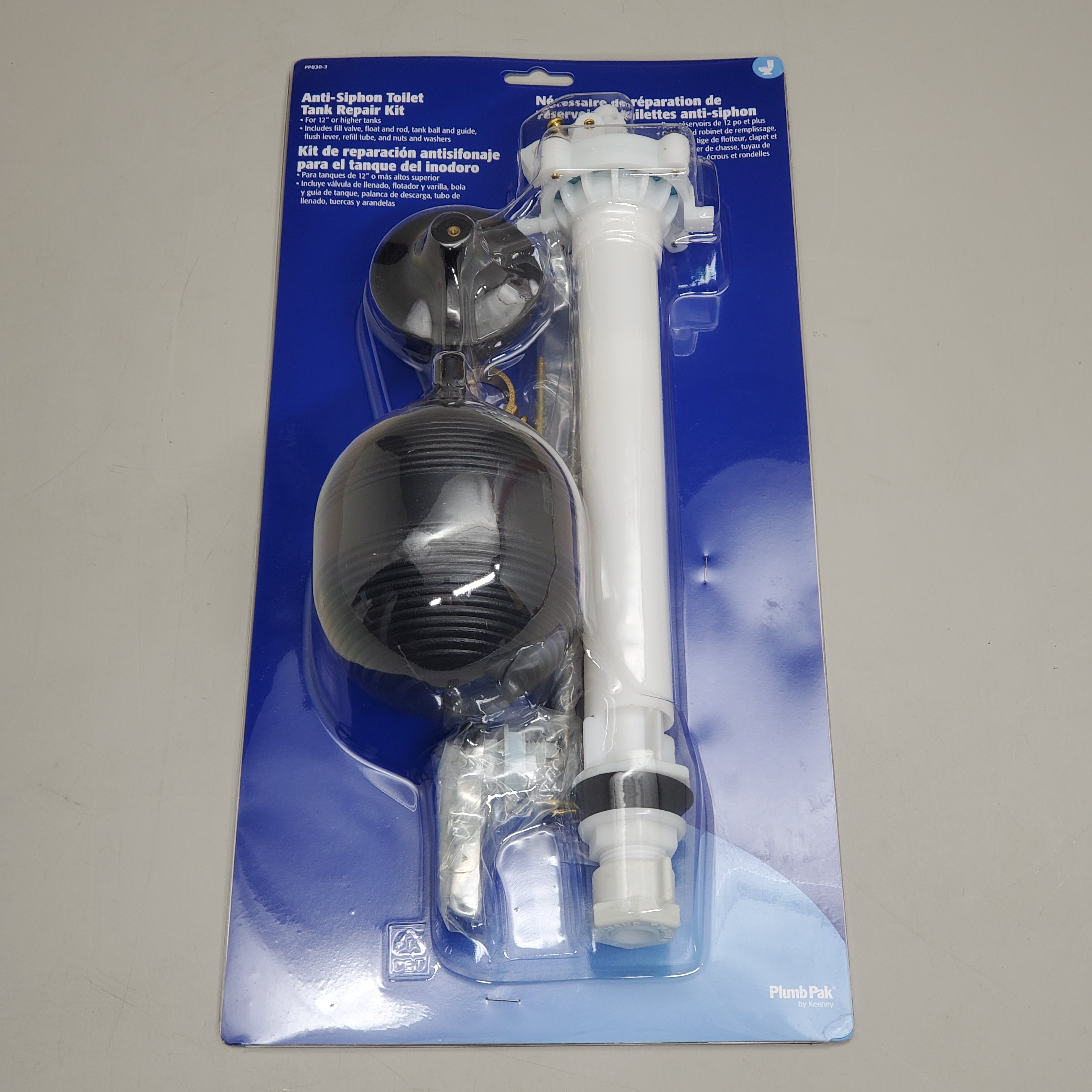 KEENEY Plumb Pak Anti-Siphon Toilet Tank Repair Kit For 12" Or Higher Tanks PP830-3