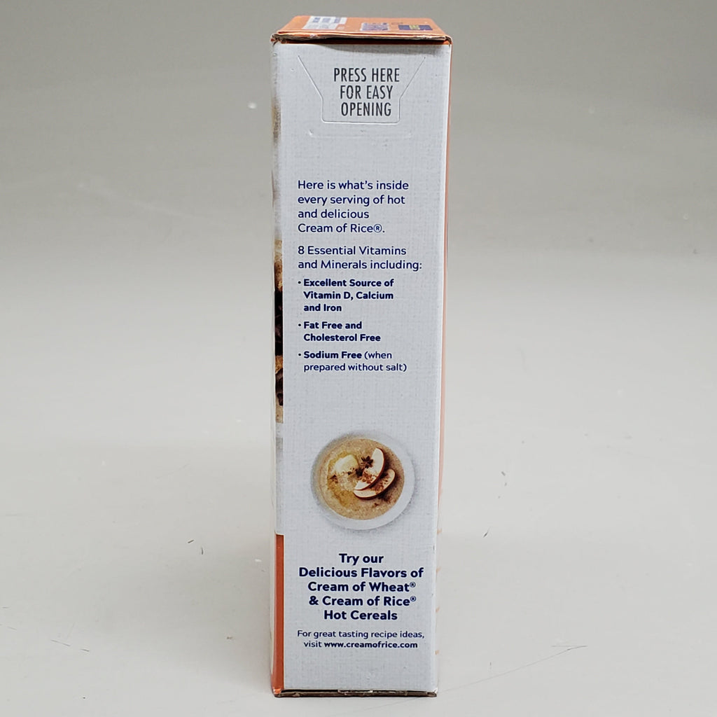 B&G FOODS (12 Pack) Cream Of Rice Hot Cereal Gluten Free 14 oz 80100698 BB 6/26