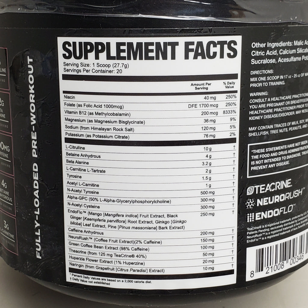 MAGNUM Limitless X16 Fully-Loaded Pre-Workout 20 Serv 554g Watermelon Candy BB 04/26