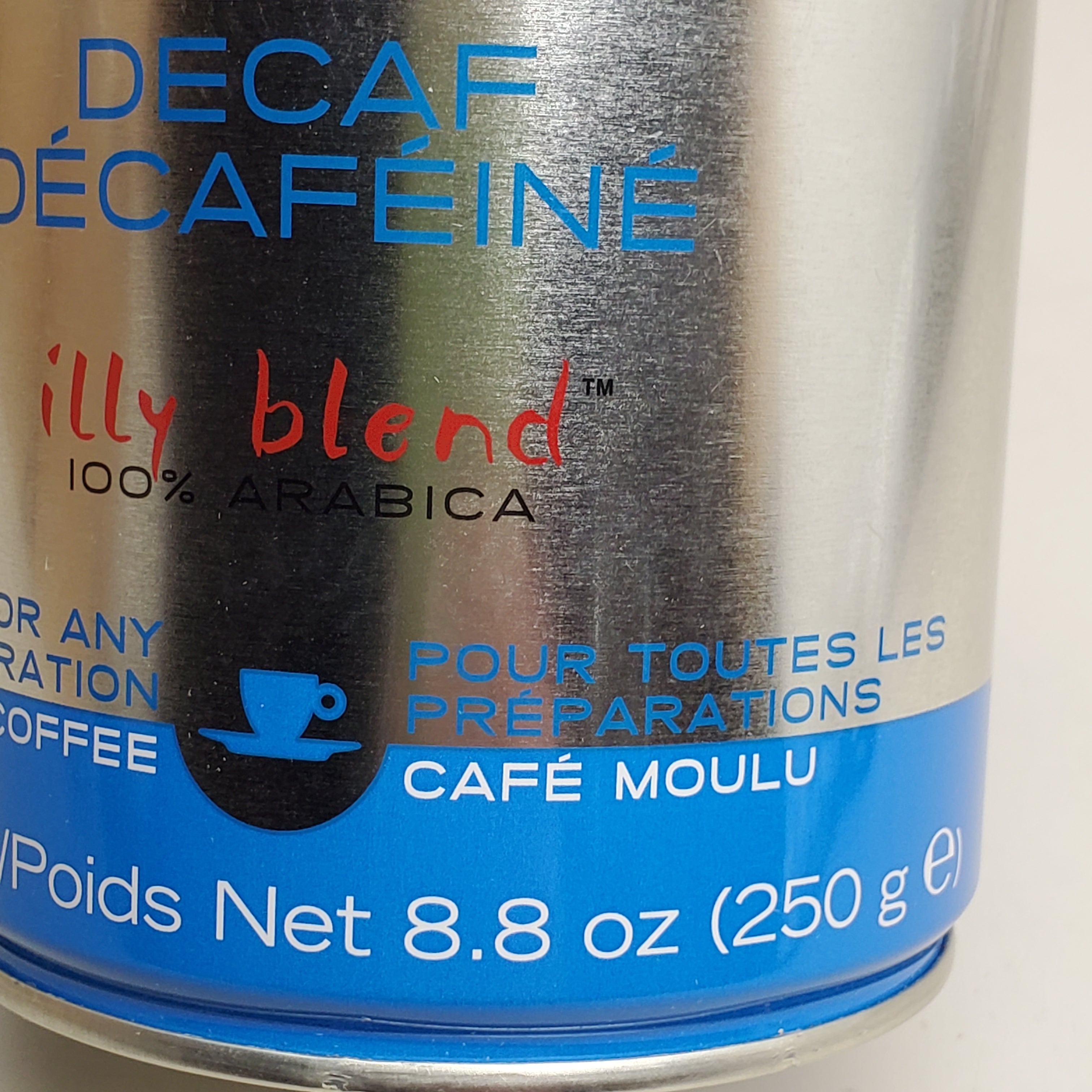 ILLY BLEND (6 PACK) Decaffeinated Roast Coffee Blend 100% Arabica 8.8oz Exp 6/25
