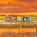 Set of 2 Talavera Chicken Figurines | Mexican Ceramic Chickens