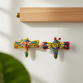Set of 2 Talavera Dragonfly Wall Figurines | Mexican Folk Art