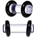 6G Clear Acrylic Straight Plug Set