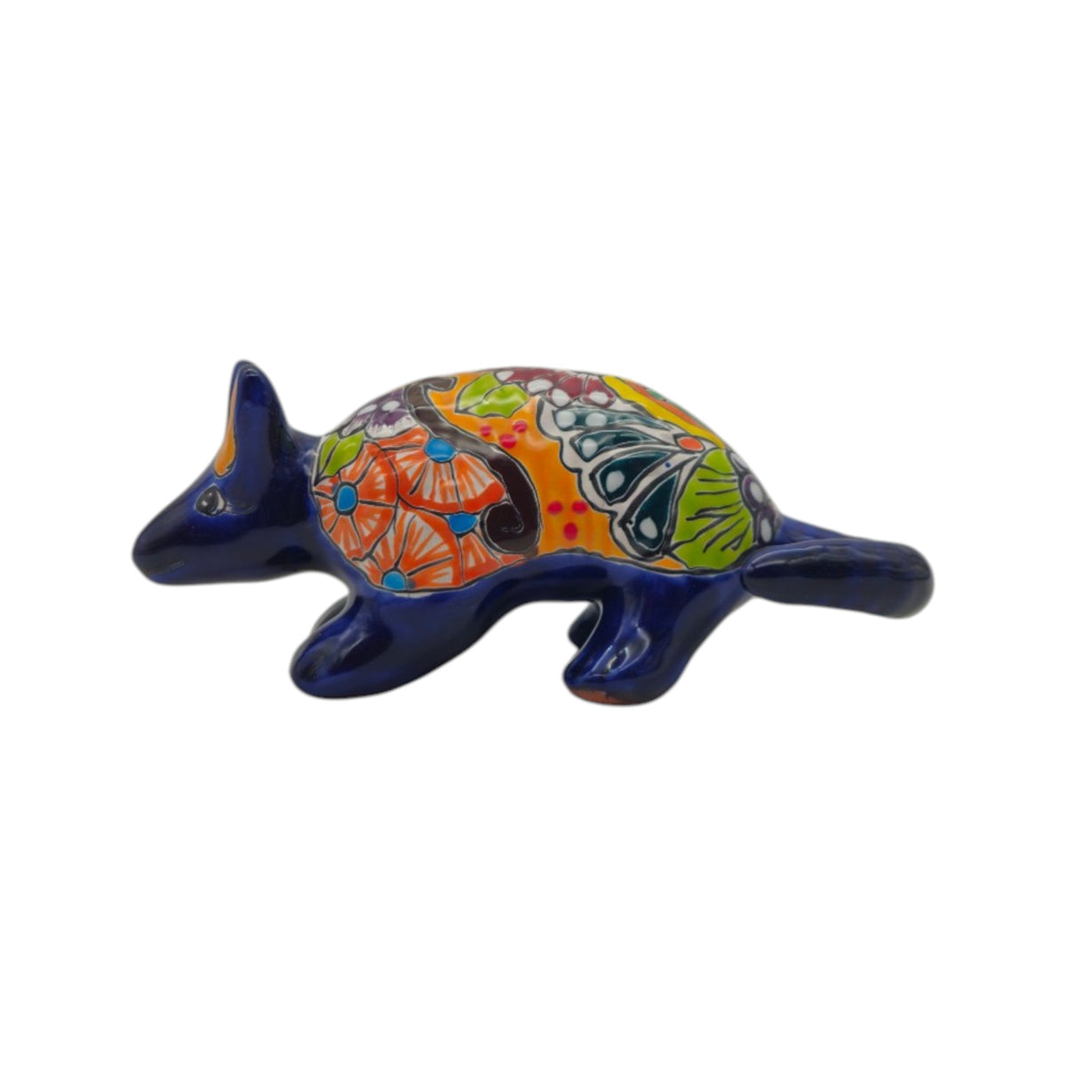 Talavera Armadillo Figurine | Hand-Painted Mexican Decor
