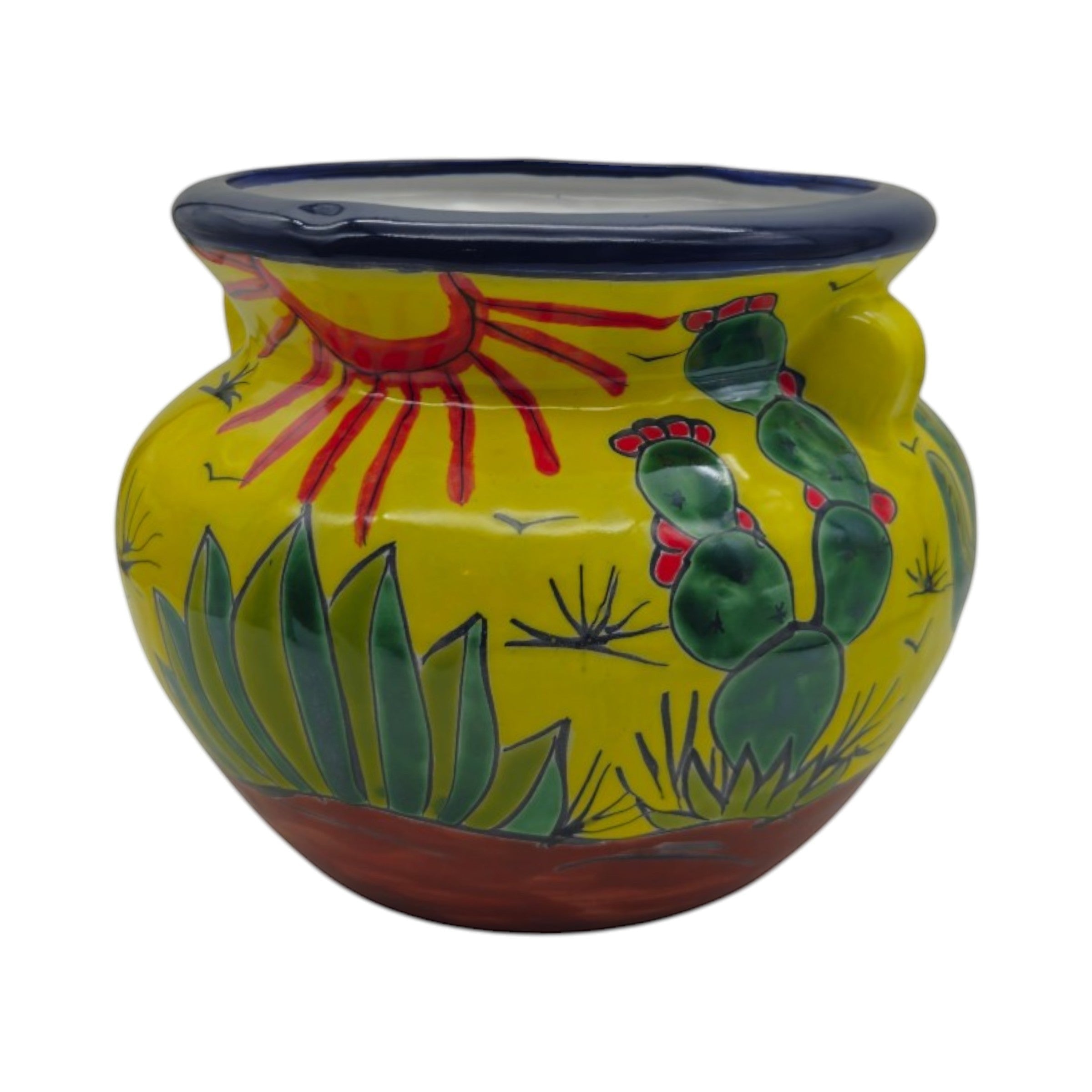 Talavera Cactus Planter | Yellow Desert Design