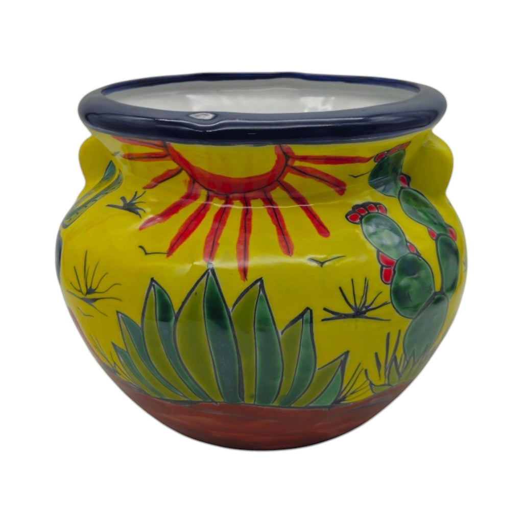 Talavera Cactus Planter | Yellow Desert Design