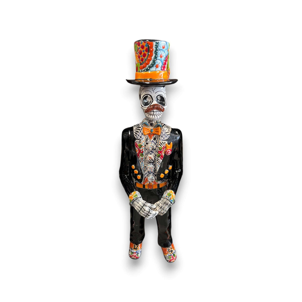Talavera Catrin Statue | 33" Day of the Dead Figurine