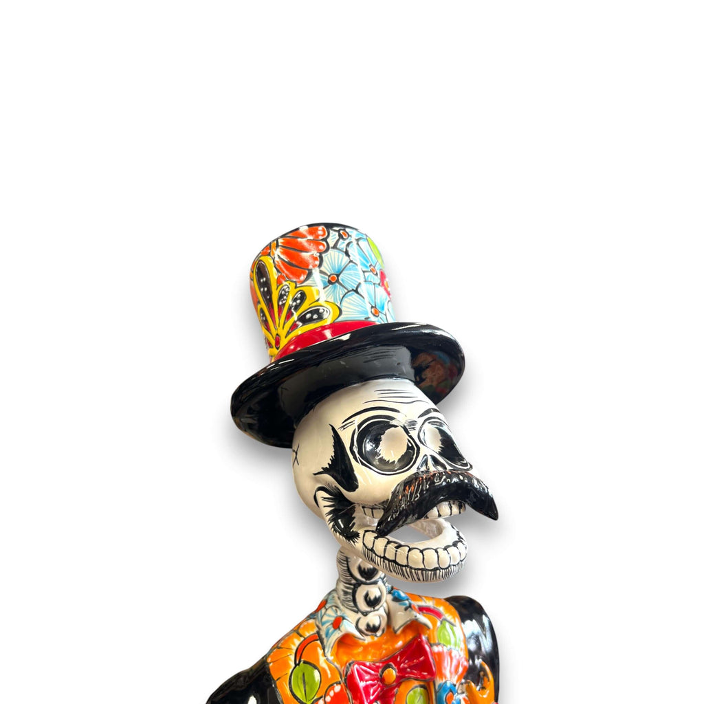 Talavera Catrin Statue | 33" Day of the Dead Figurine