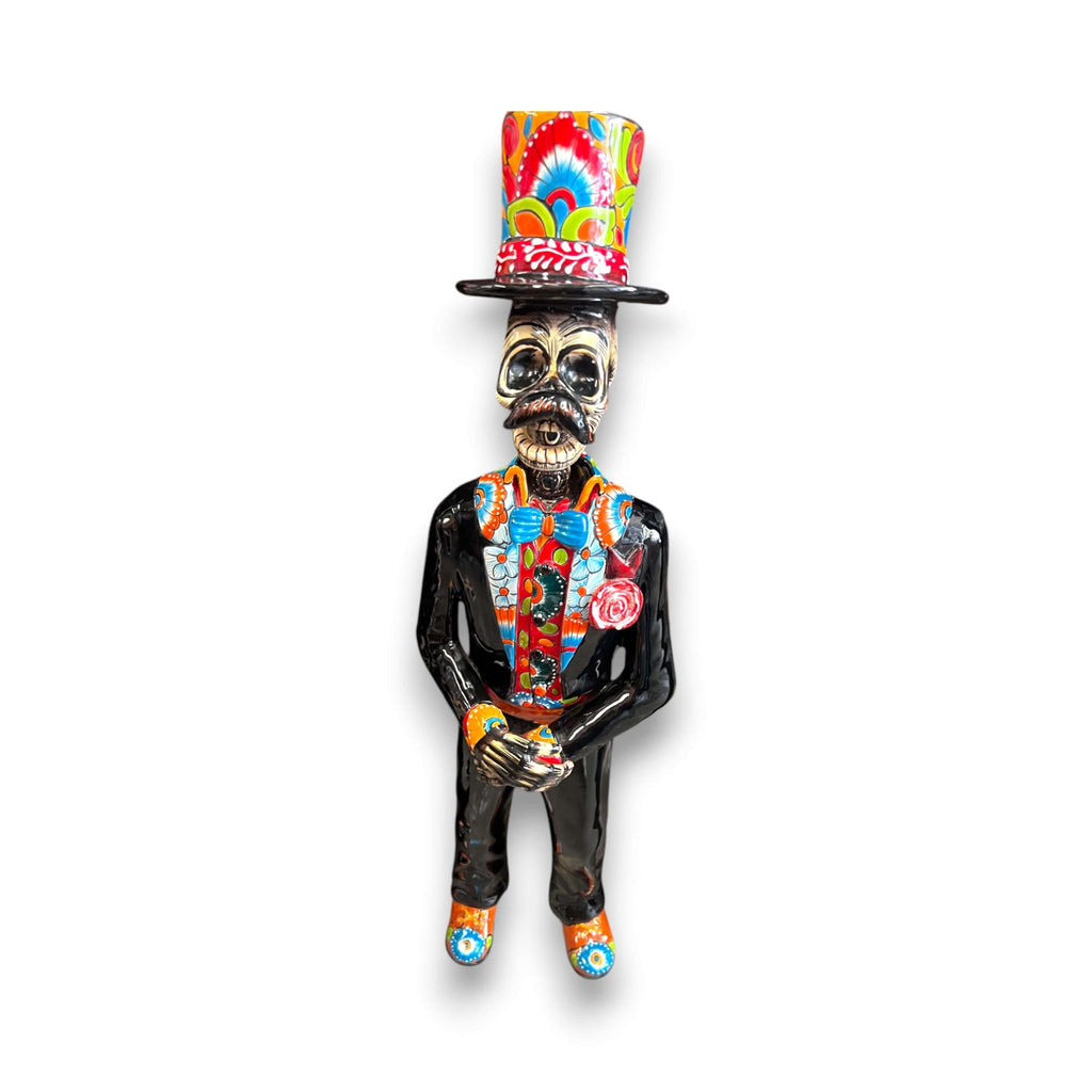 Talavera Catrin Statue | 33" Day of the Dead Figurine