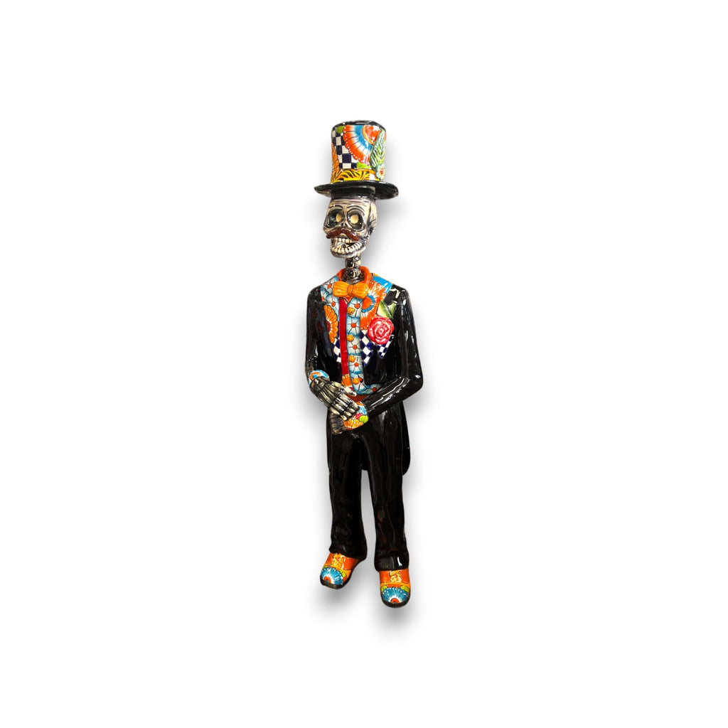 Talavera Catrin Statue | 33" Day of the Dead Figurine