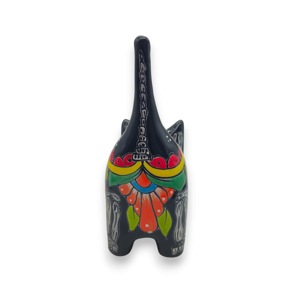 Talavera Cat Figurine | Day of the Dead Handmade Art