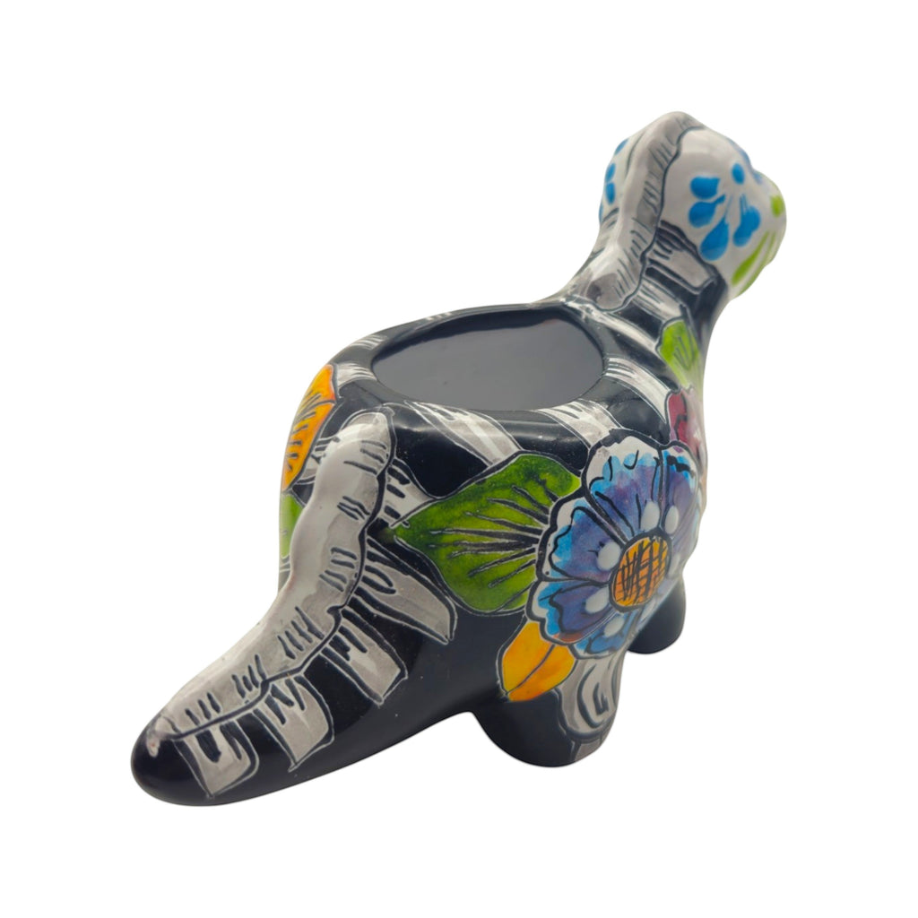 Talavera Dinosaur Planter | Day of the Dead Brachiosaurus