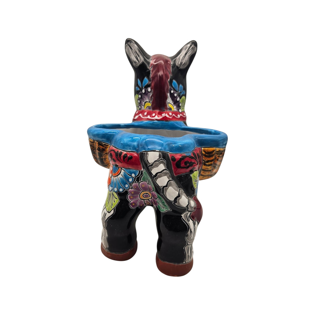 Talavera Donkey Planter | Colorful Day of the Dead Art