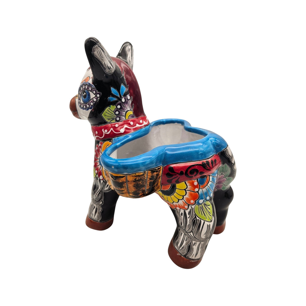 Talavera Donkey Planter | Colorful Day of the Dead Art
