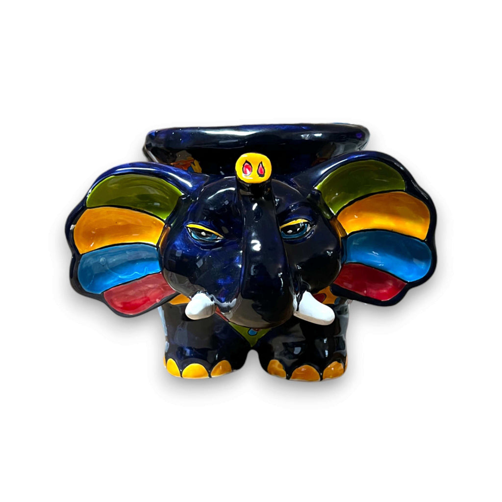 Talavera Elephant Planter | Colorful Mexican Ceramic Pot