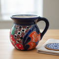 Talavera Floral Coffee Mug | Handmade Mexican Ceramic Cup