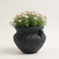 Talavera Floral Pot | Handmade Black Design