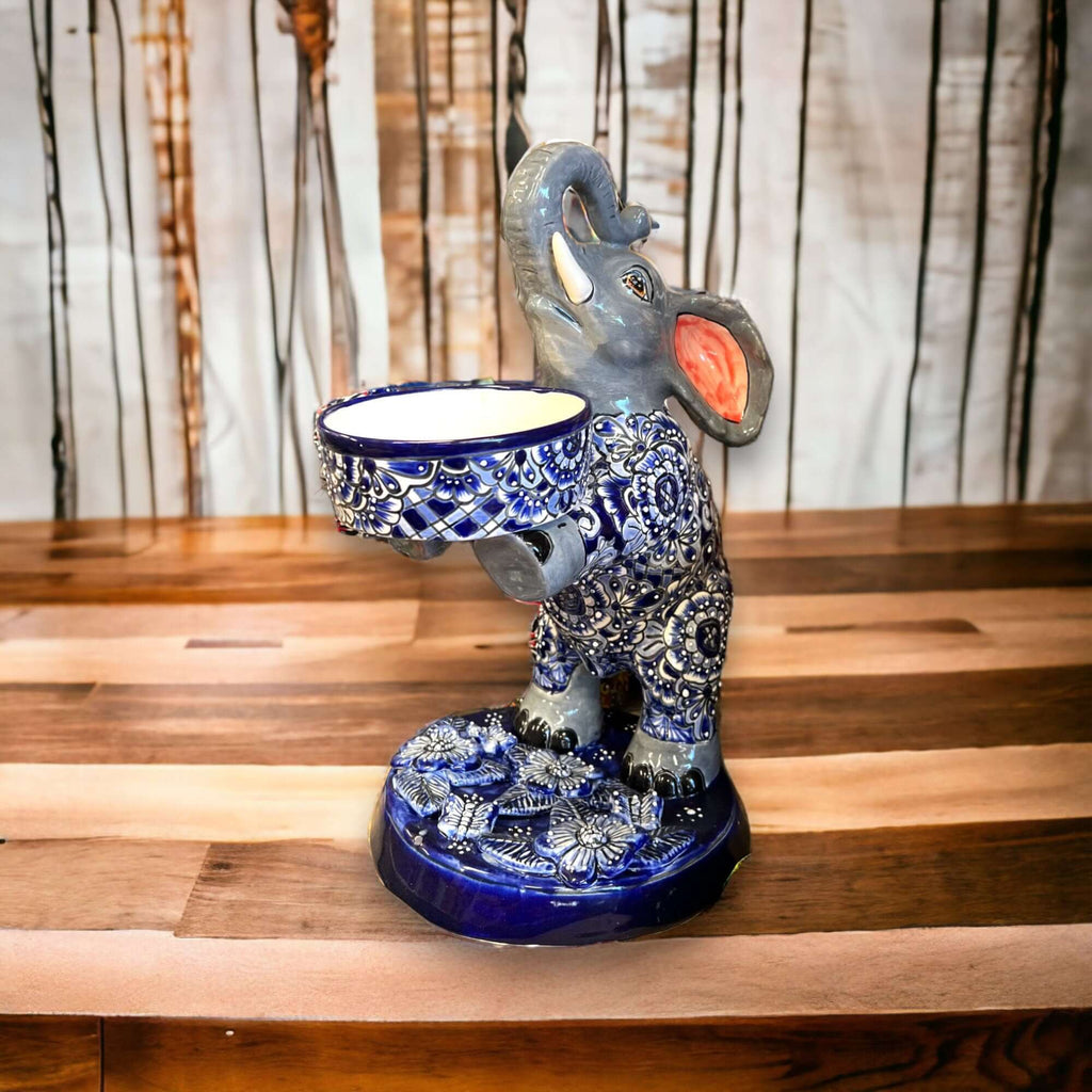 Talavera Elephant Planter | Hand-Painted Ceramic Art