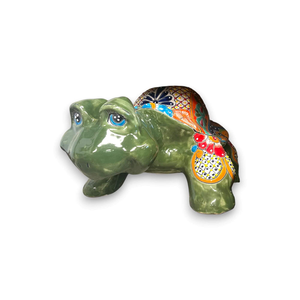 Talavera Turtle Statue | Hand-Painted Mexican Ceramic Tortoise