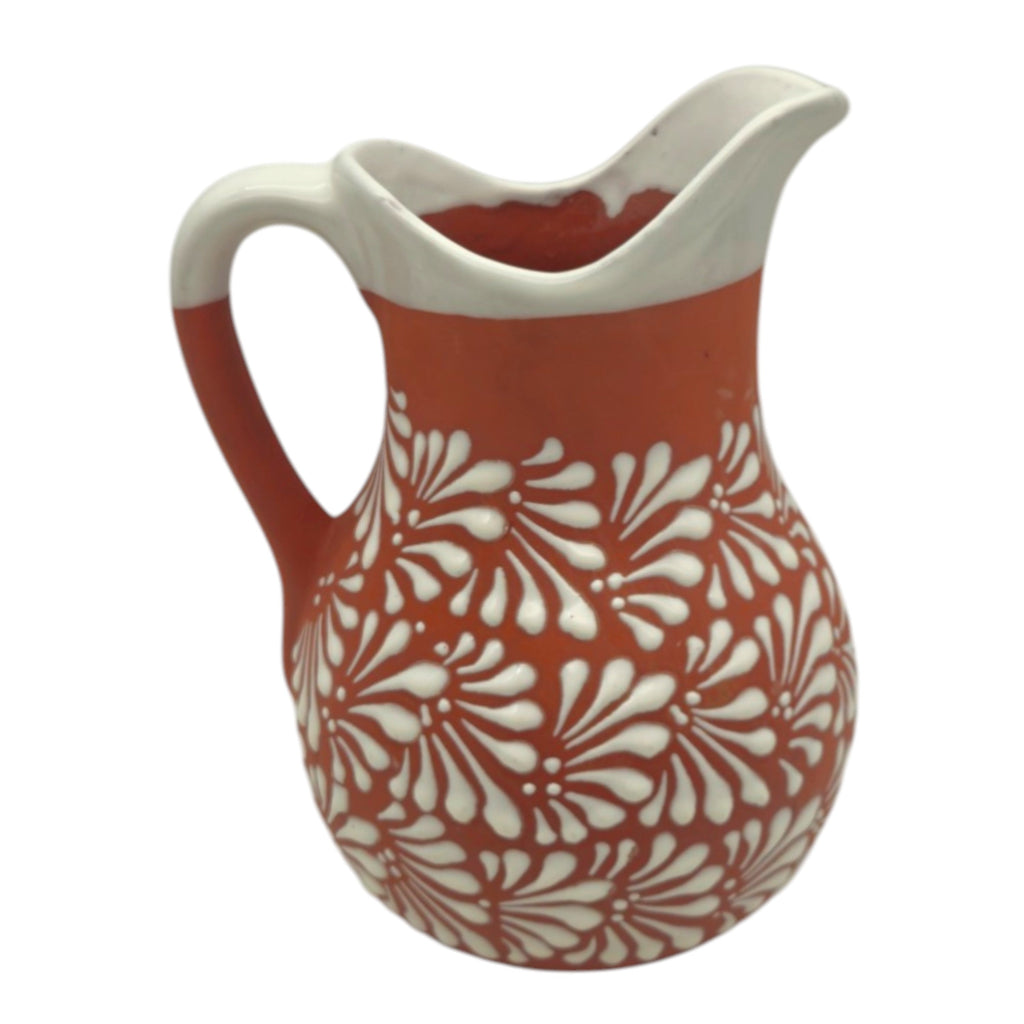 Talavera Brown & White Drinkware Set | Handmade Pitcher & Cups